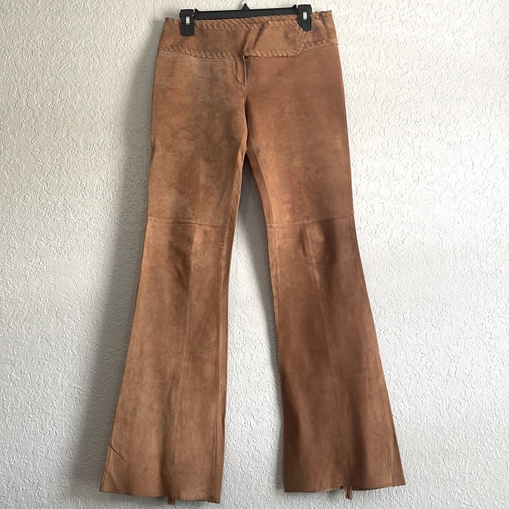 Arden B - Real Leather Pants - Tan - Size 4